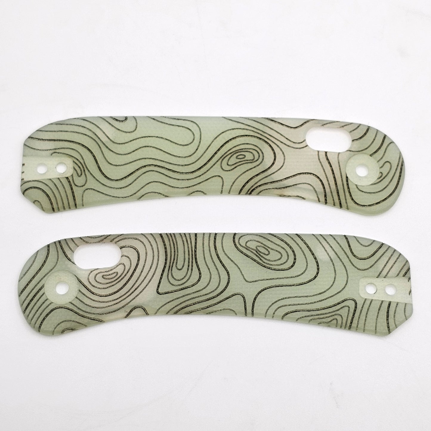 Knafs Lander 3 Scales - Natural G10 Topo Lasering