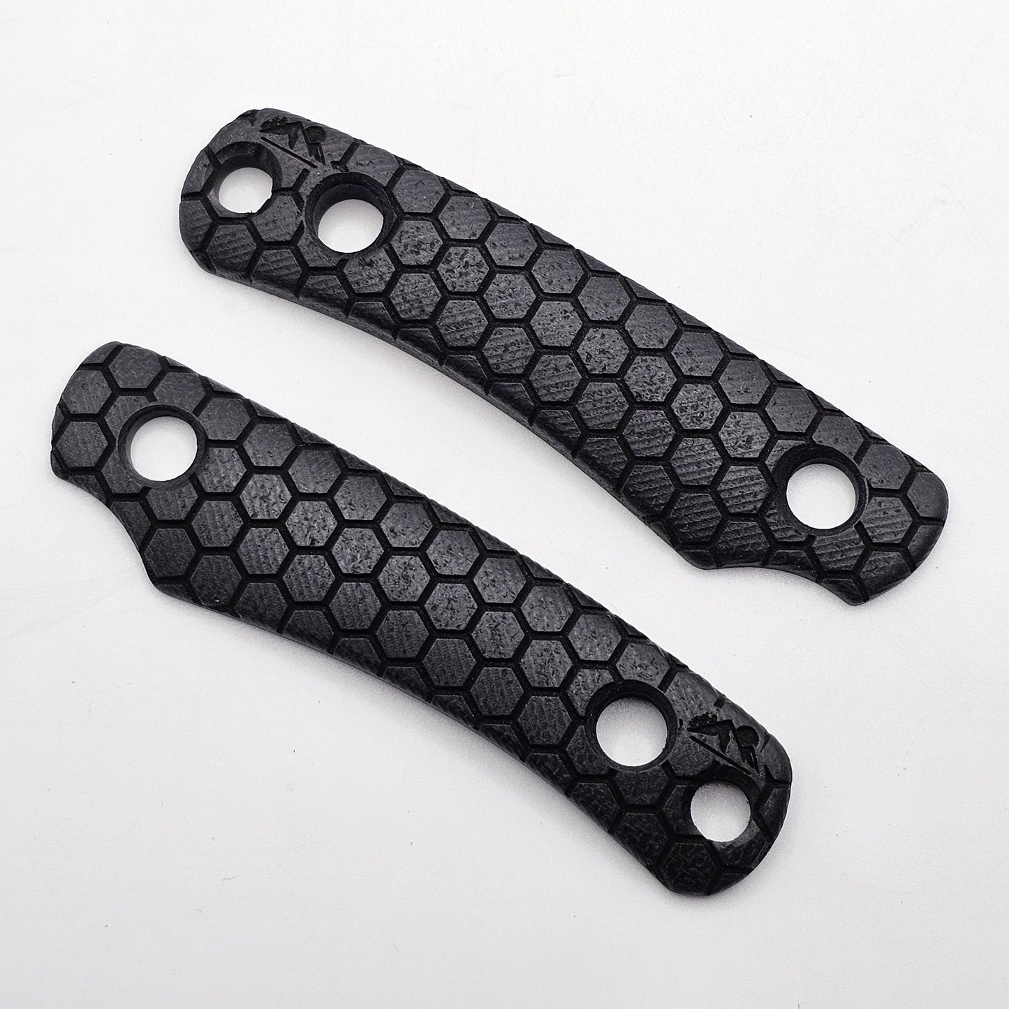 Little Lulu Micarta Scales – Laser Engraved – Black – Hex Pattern