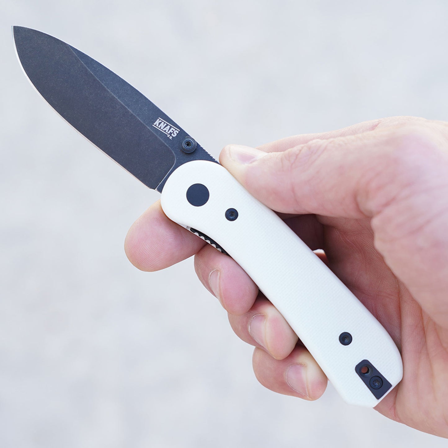 Knafs Lander 1 Knife Scales - Flat G10 - White