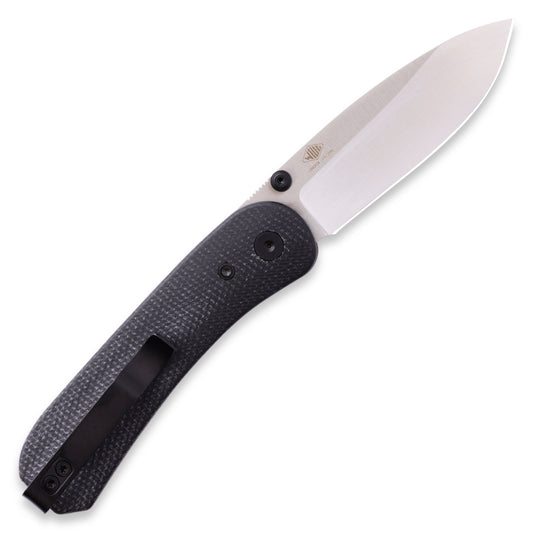 Knafs Lander 1 Pocket Knife - Contoured Black Micarta - 14C28N