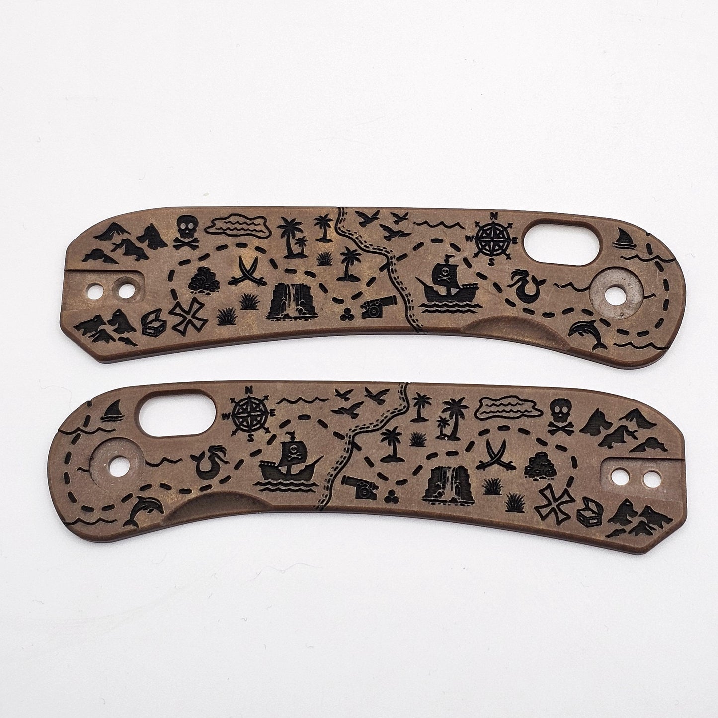 Knafs Lander 3 Pocket Knife - Clip Point Pirate Map Edition