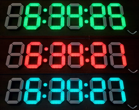 3D Printed Wall Clock Design - 30" by 7" - Arduino or ESP32 Project - WS2812B Programmable Lights