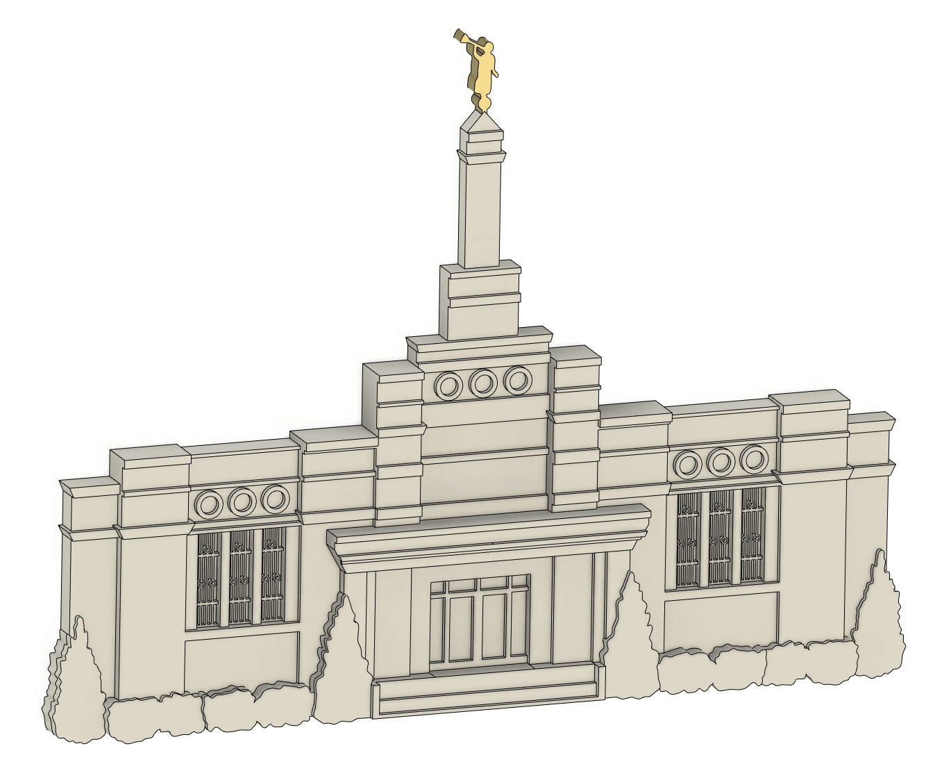 Columbia, South Carolina Temple STL for 3D Printer