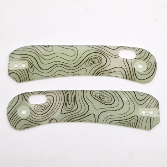 Knafs Lander 3 Scales - Natural G10 Topo Lasering