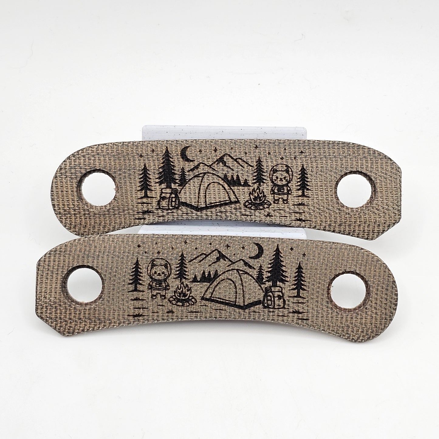 Knafs Lander 4 Micarta Scales - Space Kitty Camp