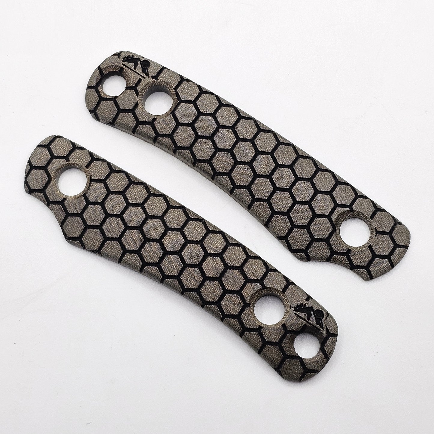 Little Lulu Micarta Scales – Laser Engraved – OD Green – Hex Pattern