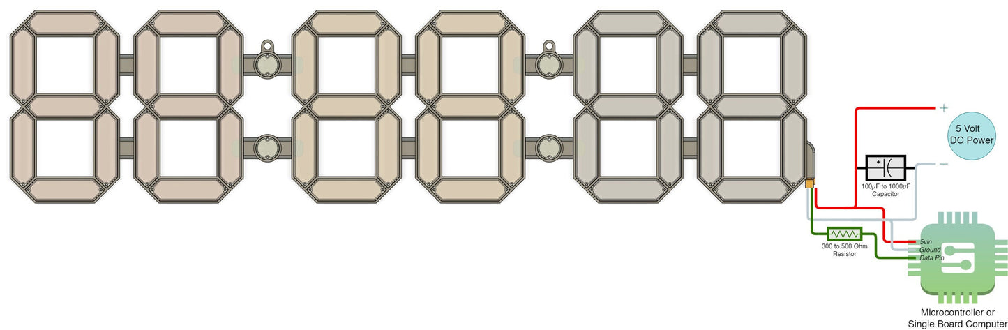 3D Printed Wall Clock Design - 30" by 7" - Arduino or ESP32 Project - WS2812B Programmable Lights