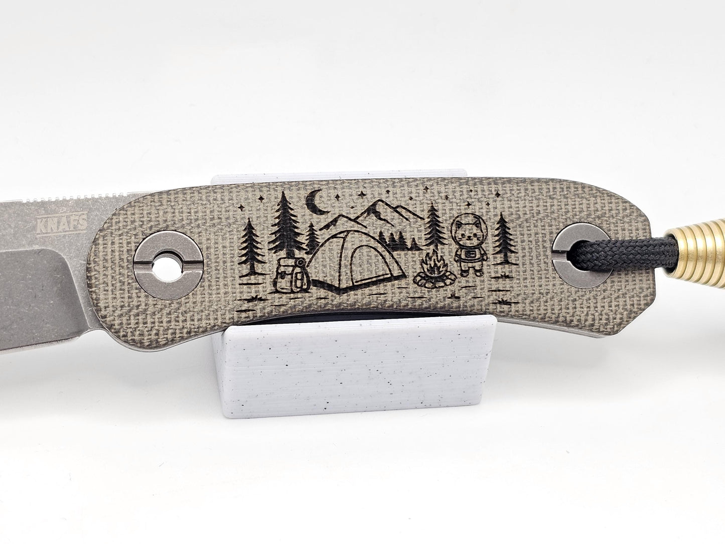 Knafs Lander 4 Moondust Micarta - Space Camp Kitty Edition