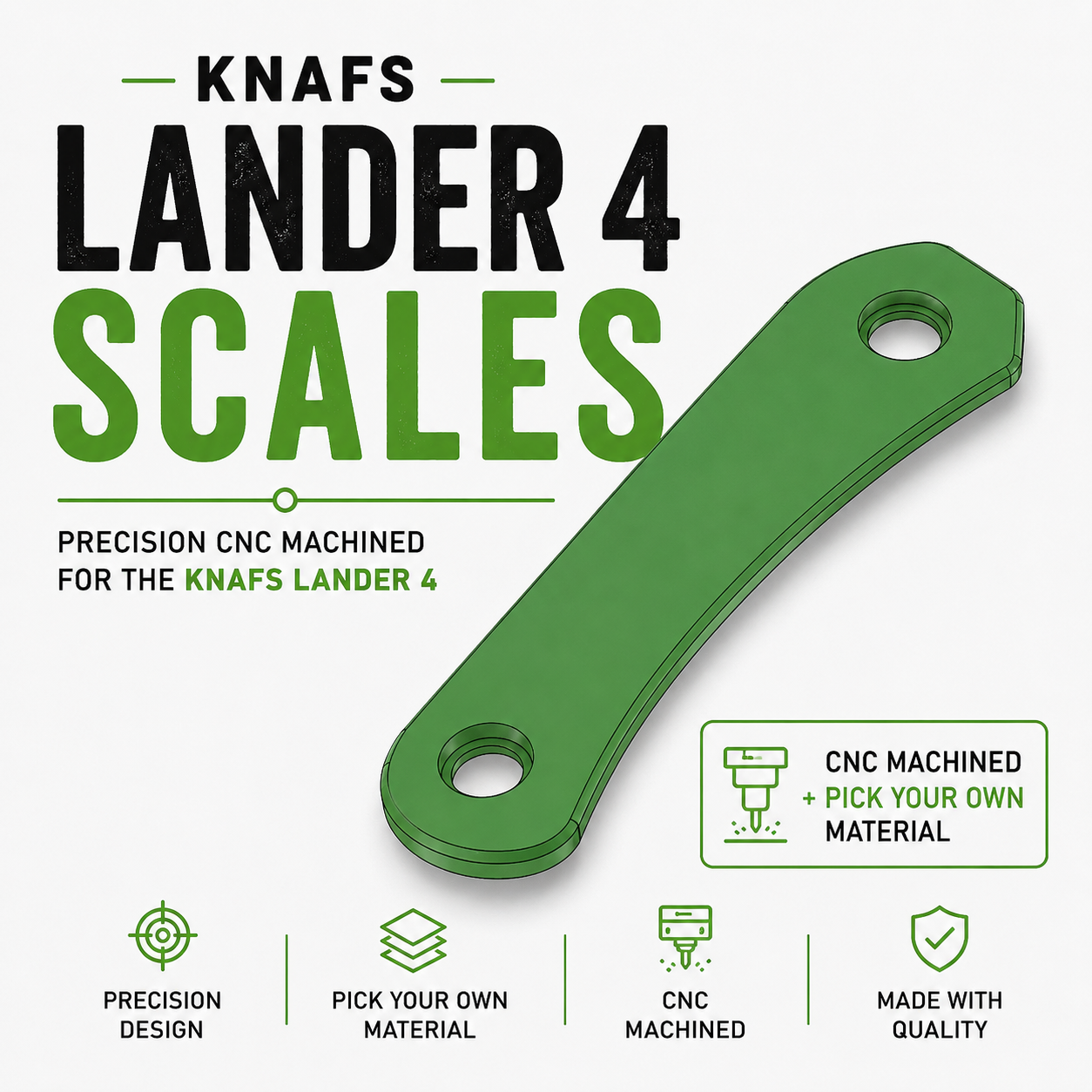 Knafs Lander 4 Custom Micarta Scales – CNC Machining Service