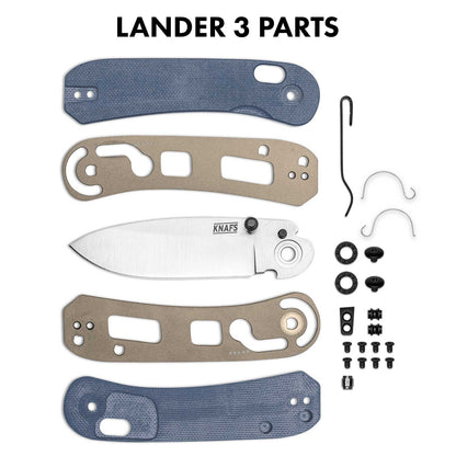Knafs Lander 3 Pocket Knife - G10 - Clutch Lock - Black