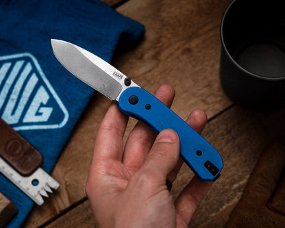 Knafs Lander 1 Pocket Knife - Blue G10 - D2