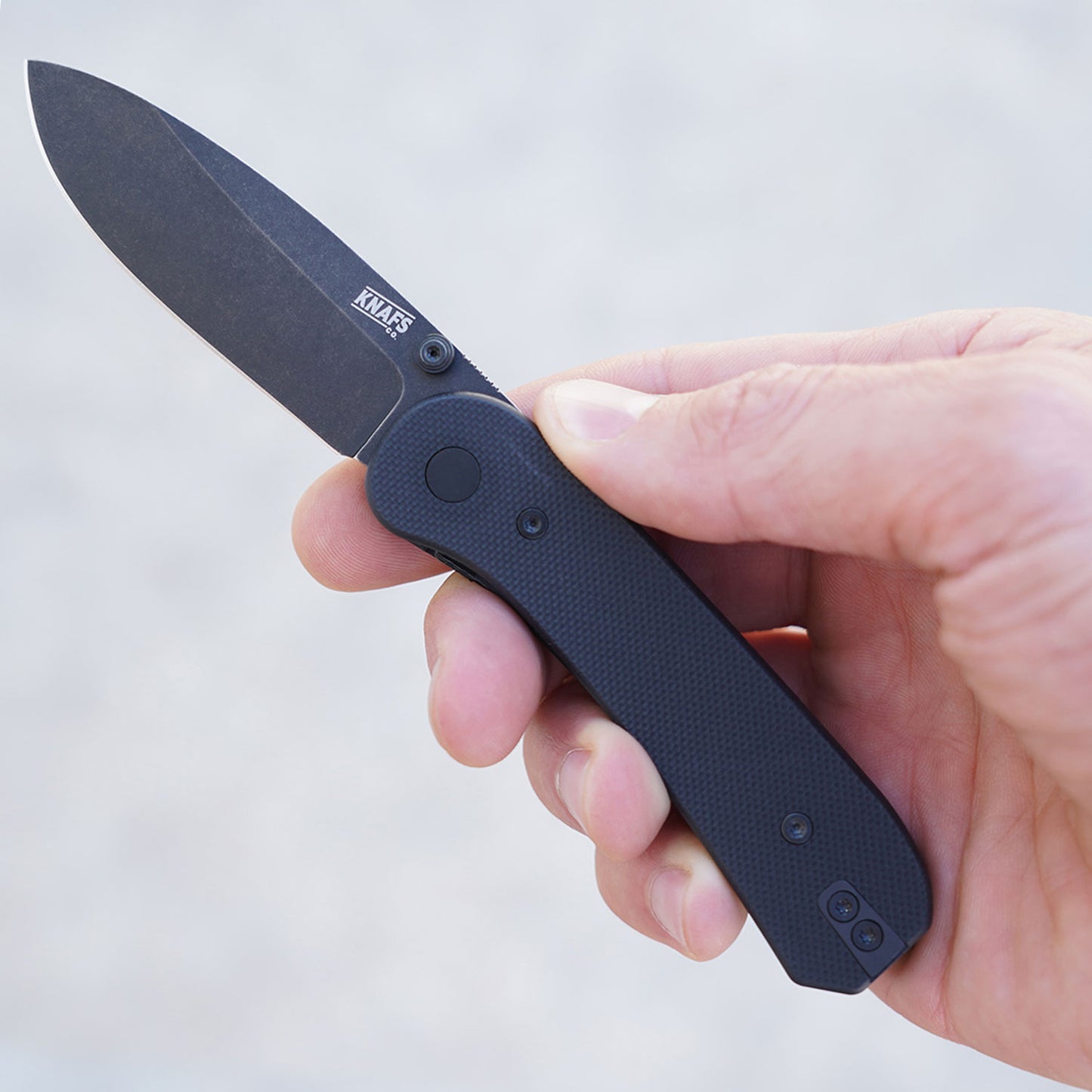 Knafs Lander 1 Knife Scales - Flat G10 - Black