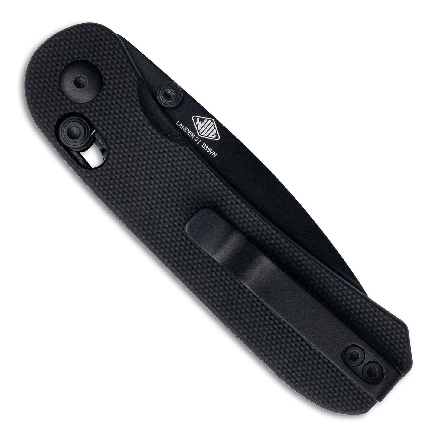 Knafs Lander 3 Pocket Knife - G10 - Clutch Lock - Black