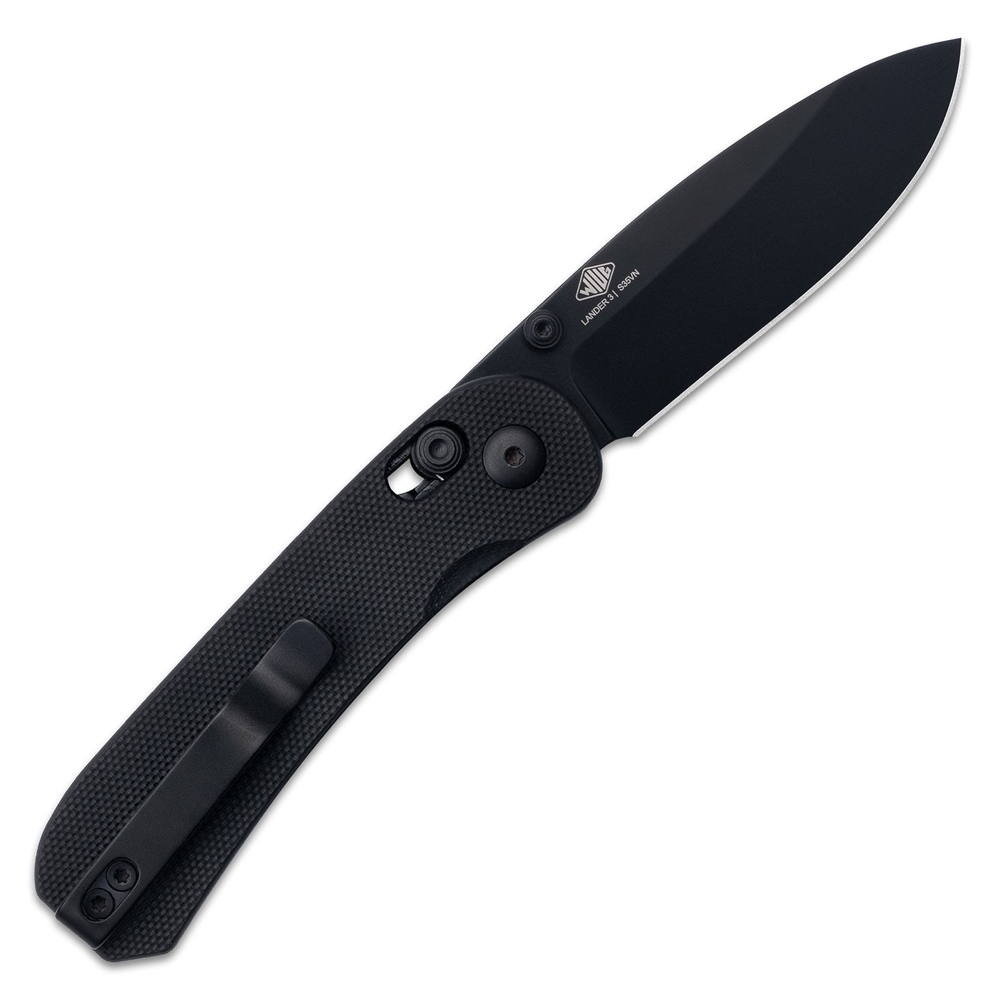 Knafs Lander 3 Pocket Knife - G10 - Clutch Lock - Black