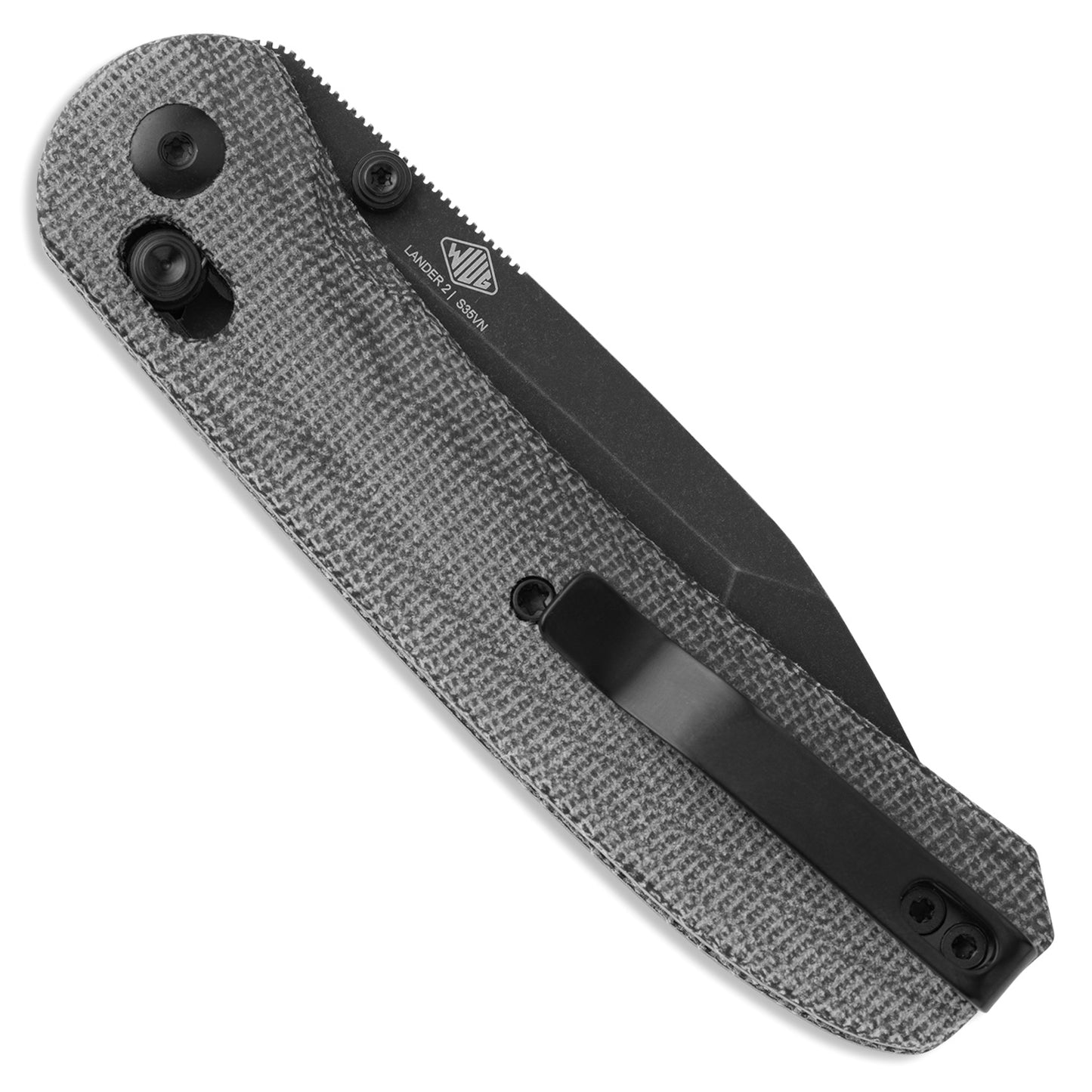 Knafs Lander 2 Pocket Knife - Charcoal Micarta Tanto - S35VN
