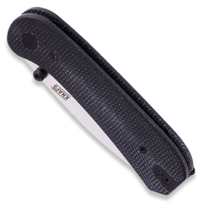 Knafs Lander 1 Pocket Knife - Contoured Black Micarta - 14C28N