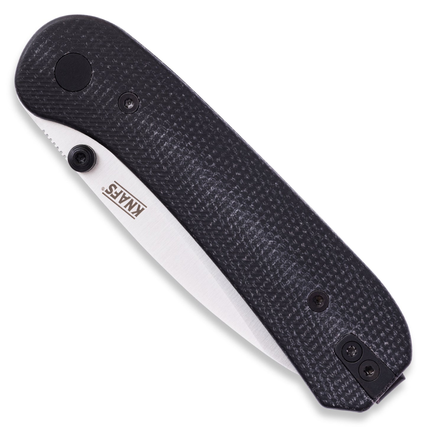 Knafs Lander 1 Pocket Knife - Contoured Black Micarta - 14C28N