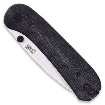 Knafs Lander 1 Pocket Knife - Contoured Black Micarta - 14C28N