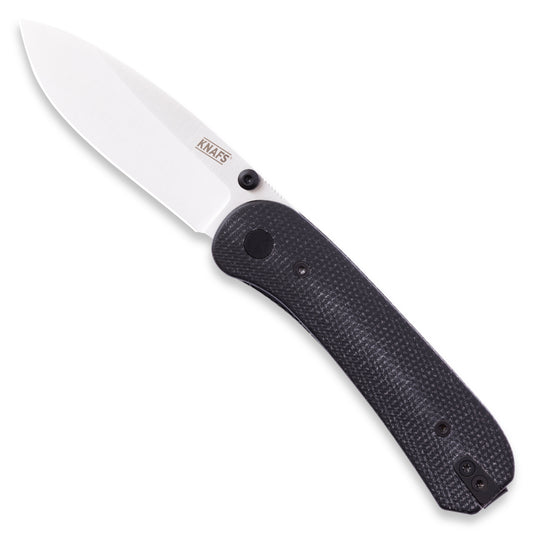 Knafs Lander 1 Pocket Knife - Contoured Black Micarta - 14C28N