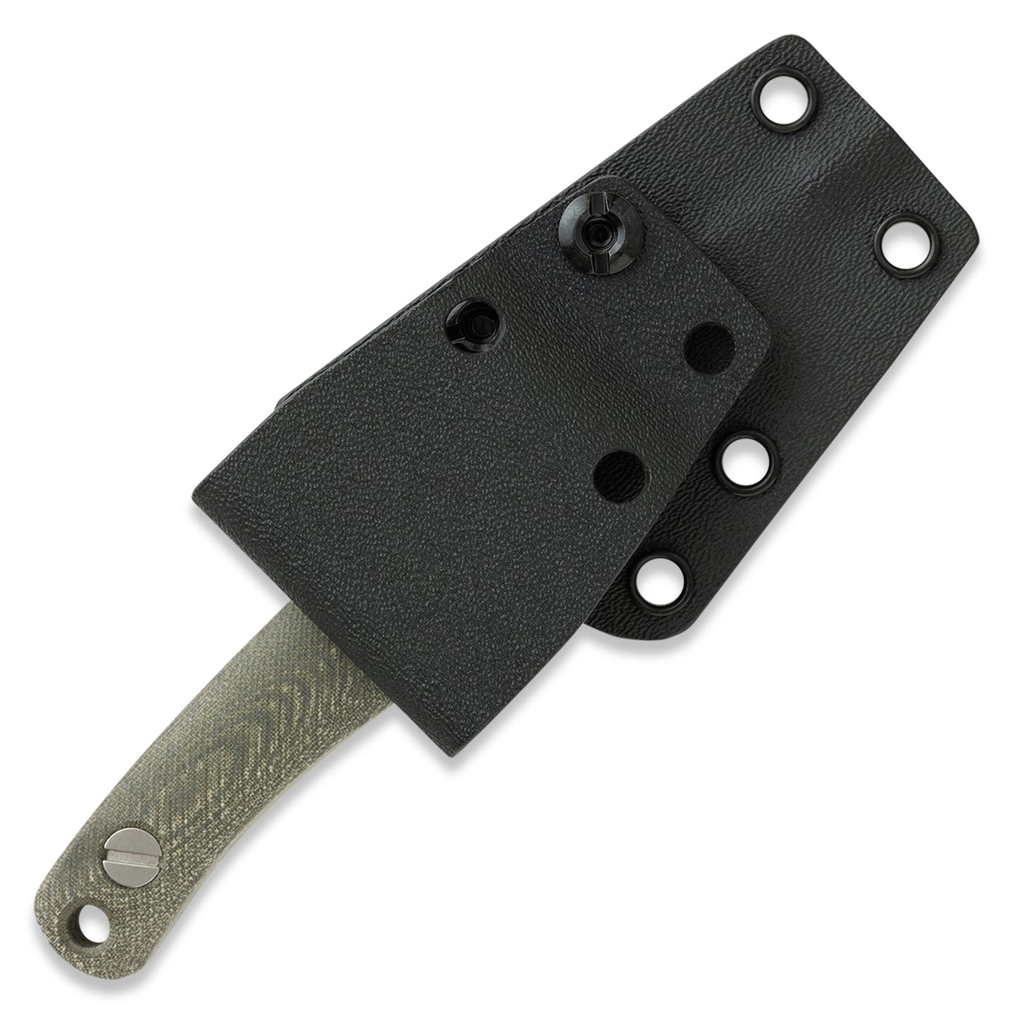 Knafs Little Lulu Fixed Blade Knife- Stonewash MagnaCut - Green Micarta