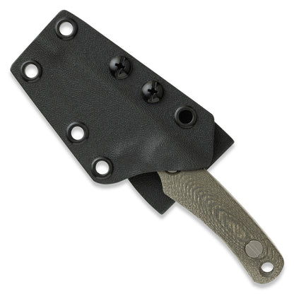 Knafs Little Lulu Fixed Blade Knife- Stonewash MagnaCut - Green Micarta