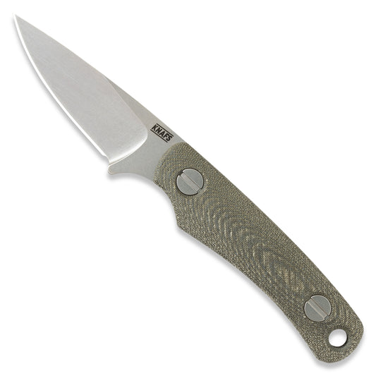 Knafs Little Lulu Fixed Blade Knife- Stonewash MagnaCut - Green Micarta