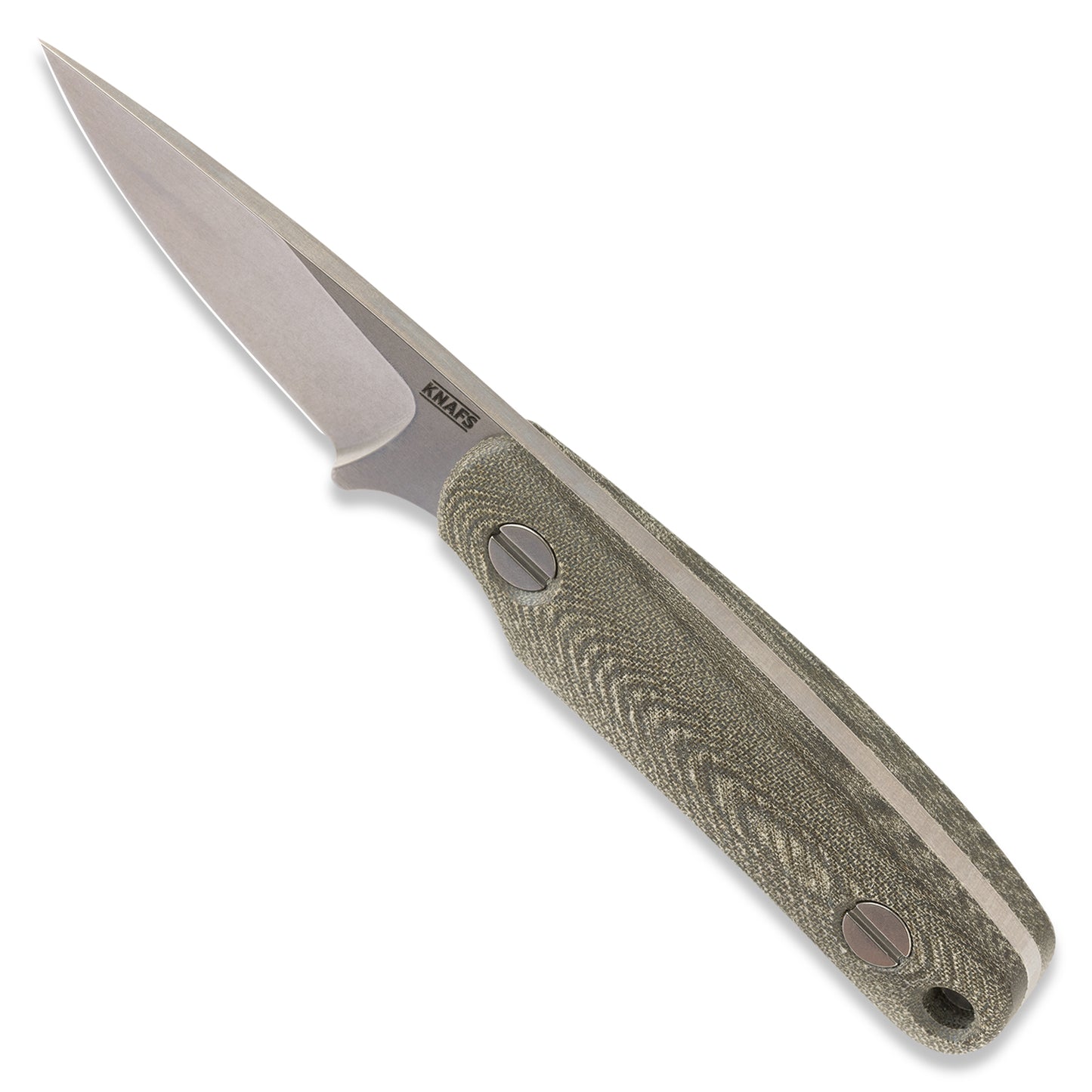 Knafs Little Lulu Fixed Blade Knife- Stonewash MagnaCut - Green Micarta