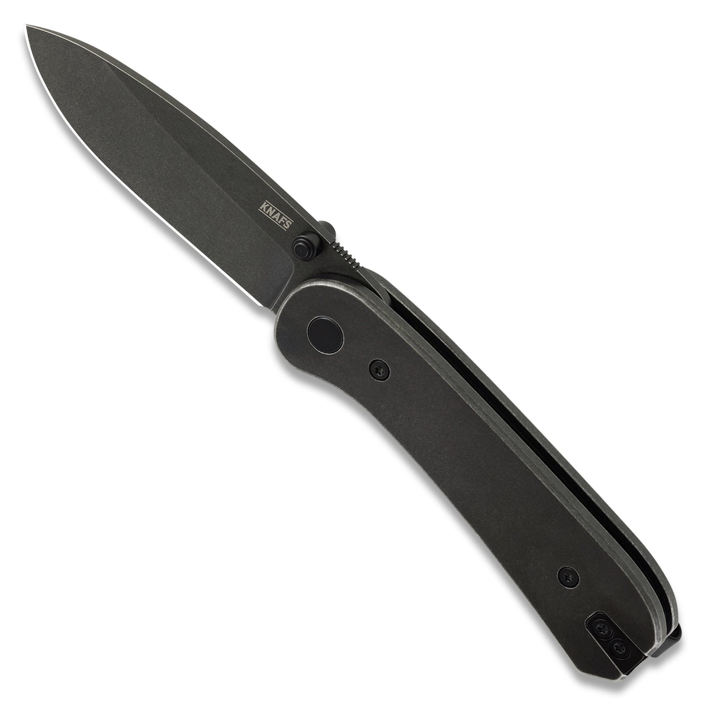 Knafs Lander 1 Pocket Knife - Black Stonewash Steel - D2