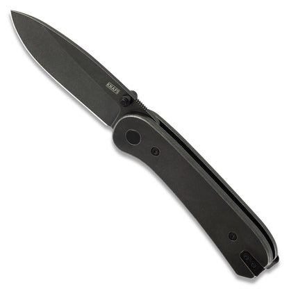 Knafs Lander 1 Pocket Knife - Black Stonewash Steel - D2