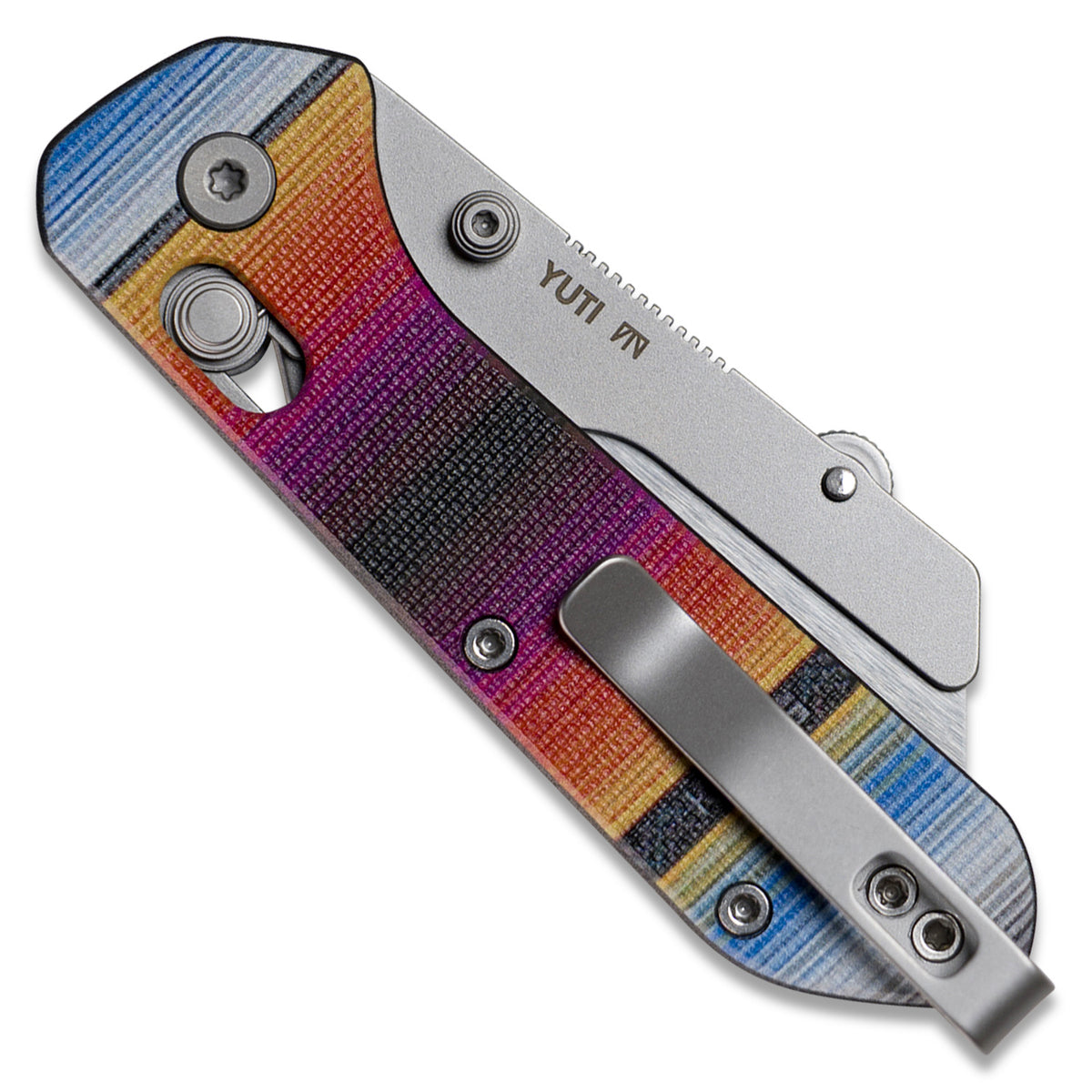 Knafs Yuti - Utility Knife - UV Printed G10 - Mexican Blanket