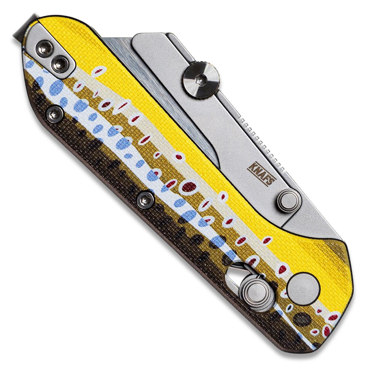 Knafs Yuti - Utility Knife - UV Printed G10 - Brown Trout