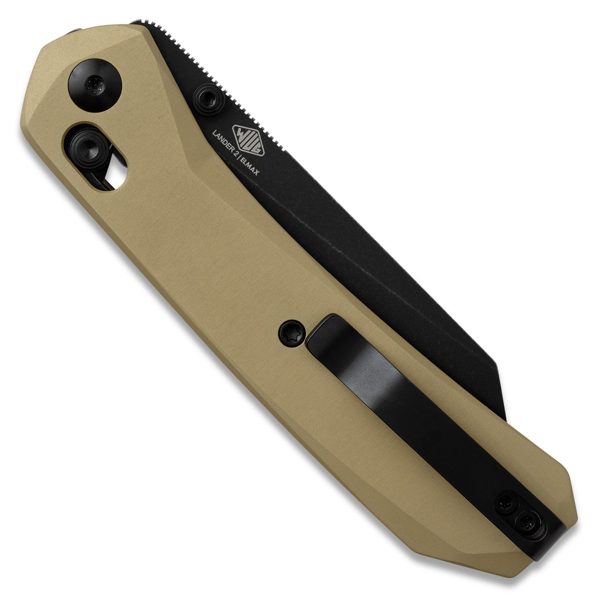 Knafs Lander 2 Reverse Tanto - Gold Aluminum - Elmax
