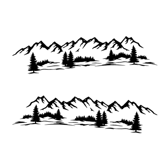Knife Engraving Add-On - Mountain Scene Laser Design