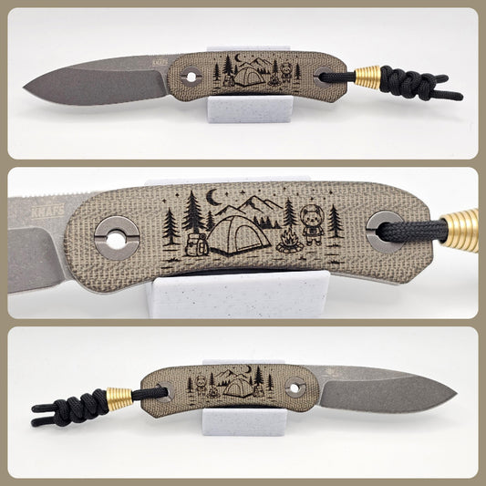 Knafs Lander 4 Moondust Micarta - Space Camp Kitty Edition