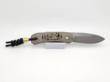 Knafs Lander 4 Moondust Micarta - Space Camp Kitty Edition