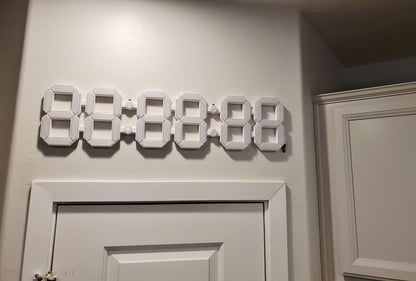 3D Printed Wall Clock Design - 30" by 7" - Arduino or ESP32 Project - WS2812B Programmable Lights