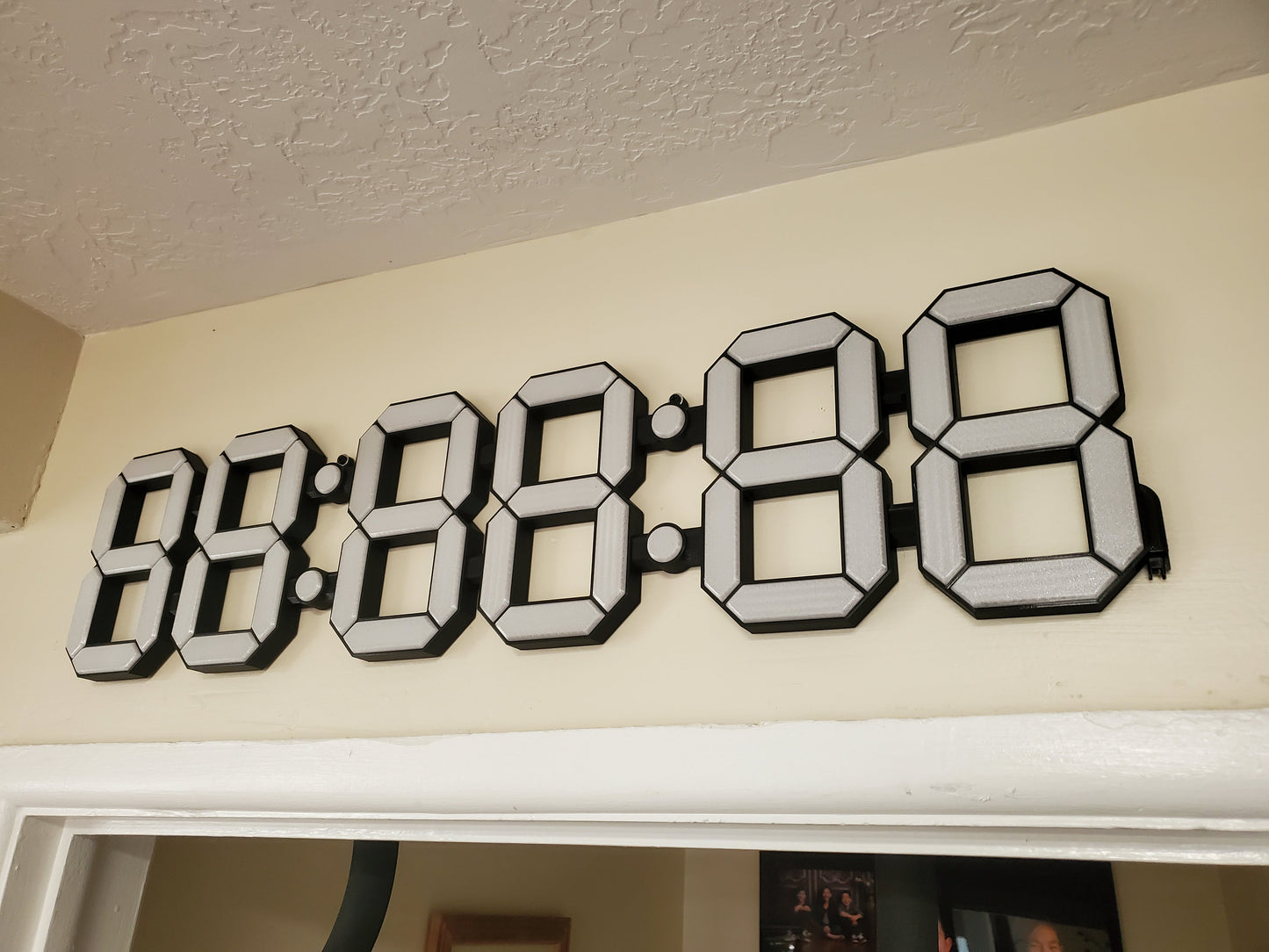 3D Printed Wall Clock Design - 30" by 7" - Arduino or ESP32 Project - WS2812B Programmable Lights