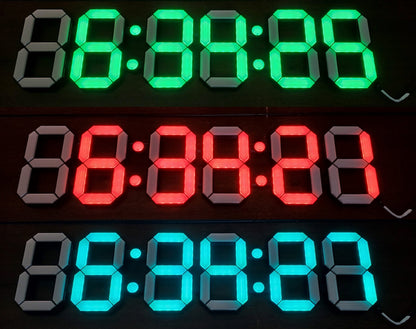 3D Printed Wall Clock Design - 30" by 7" - Arduino or ESP32 Project - WS2812B Programmable Lights